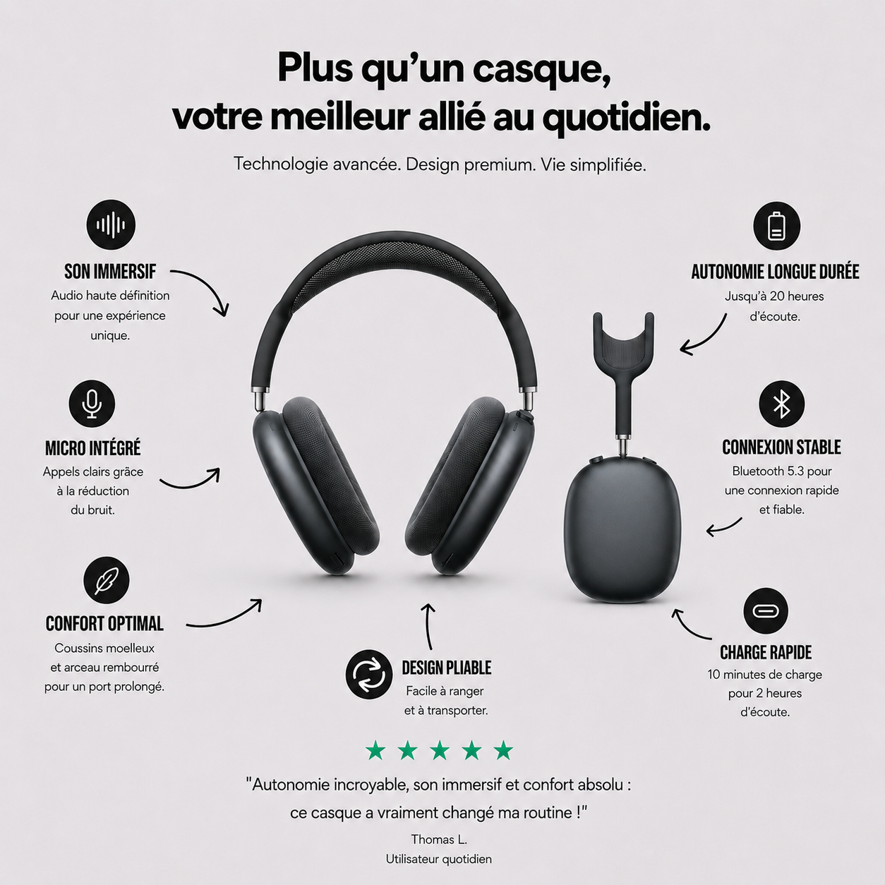 CentralPods Max - Noir