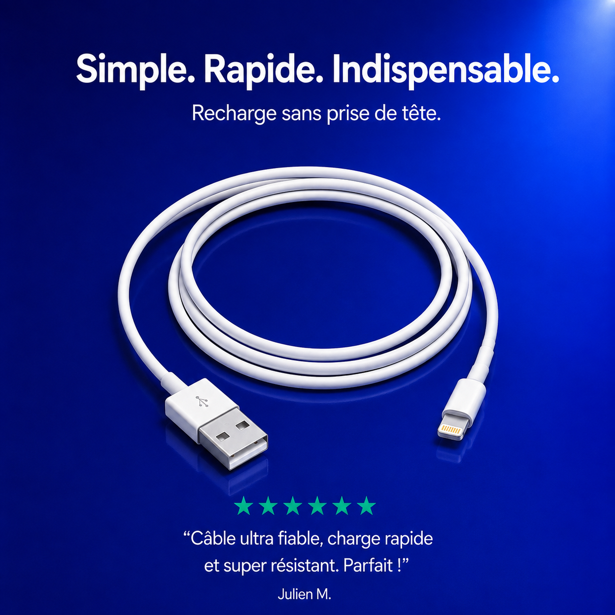 Cable lightning USB